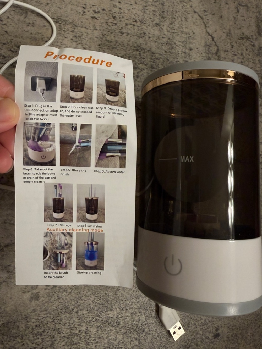 Portable USB Electric Makeup brush Cleaning Tumbler